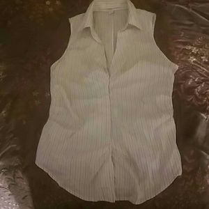 Express white and grey top